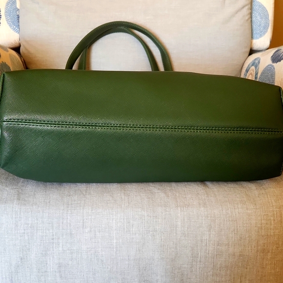 Emerald green faux leather bag - Picture 3 of 6